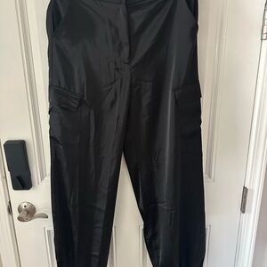 Workshop Republic Clothing Black Wide Leg Pants